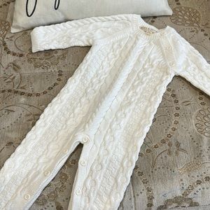 Hope and Henry white cotton baby one piece